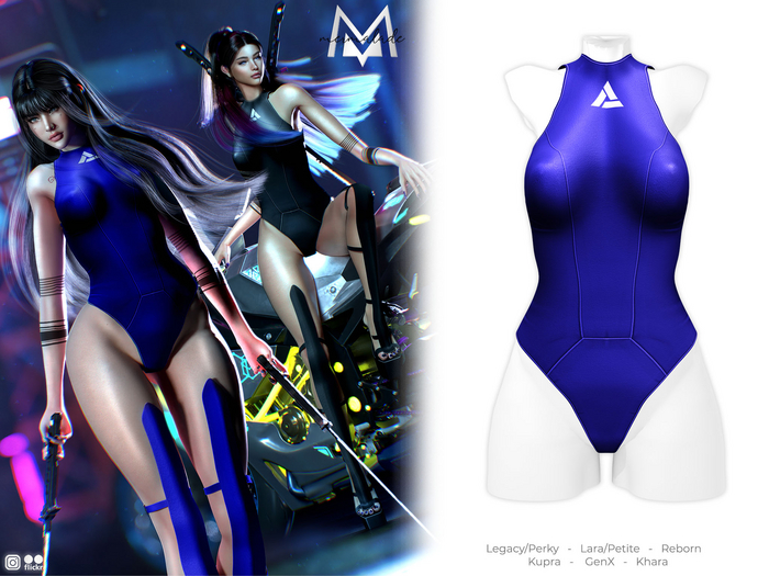 MERMALADE Techwear Bodysuit Blue