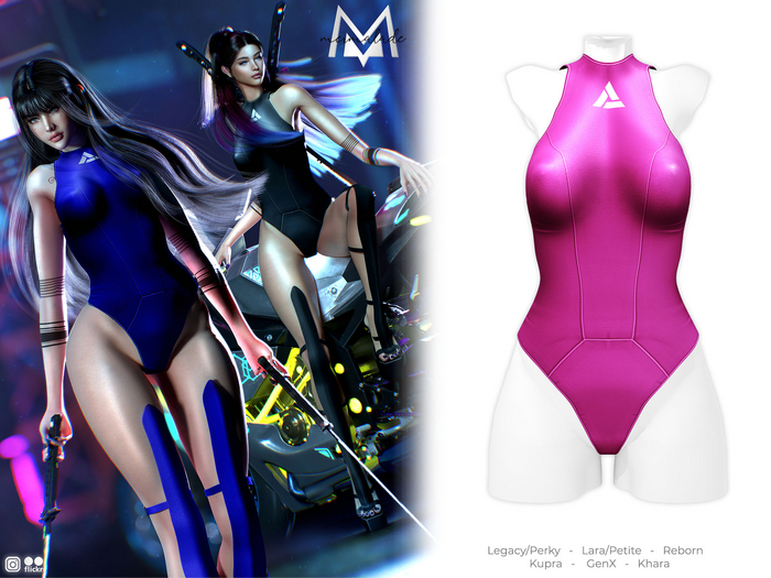 MERMALADE Techwear Bodysuit Pink