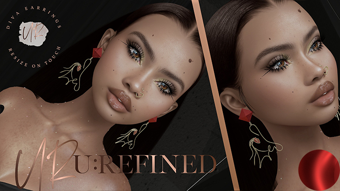 {U:Refined} Diva Earrings [Red]