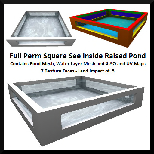 Full Perm Square See Inside Raised Pond