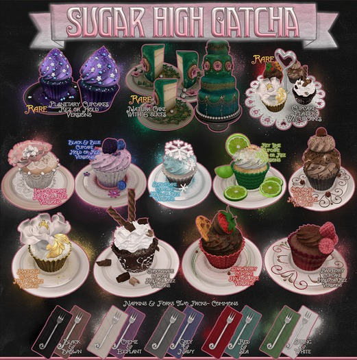 :[P]:- Sugar High Gatcha:// Strawberry Cupcake [Wear]