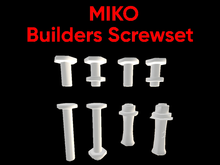 Screw / Bolt Building Set (Starter Set incl. Textureset)