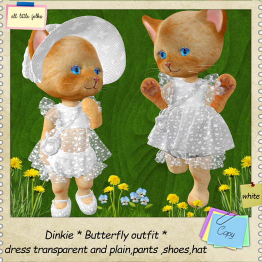 Dinkie * Butterfly Outfit * white