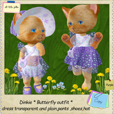 Dinkie * Butterfly Outfit * purple