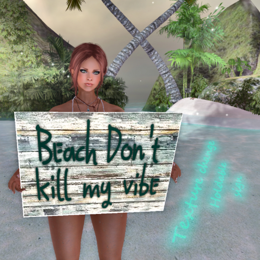 Texture change Beach sign