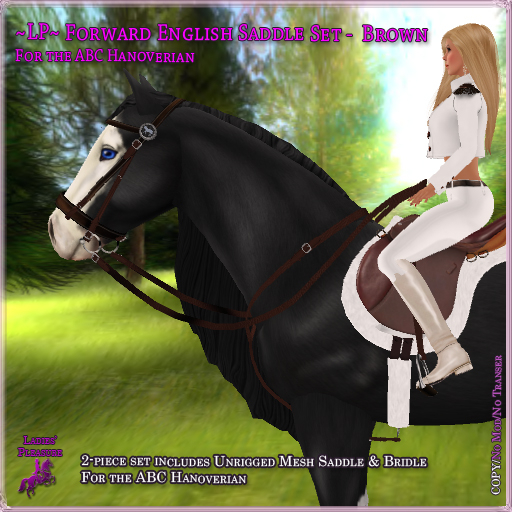 ~LP~ Forward English Saddle Set (BOXED) ABC Hanoverian Brown