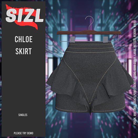 SIZL CHLOE SKIRT BLACK [UNPACK]