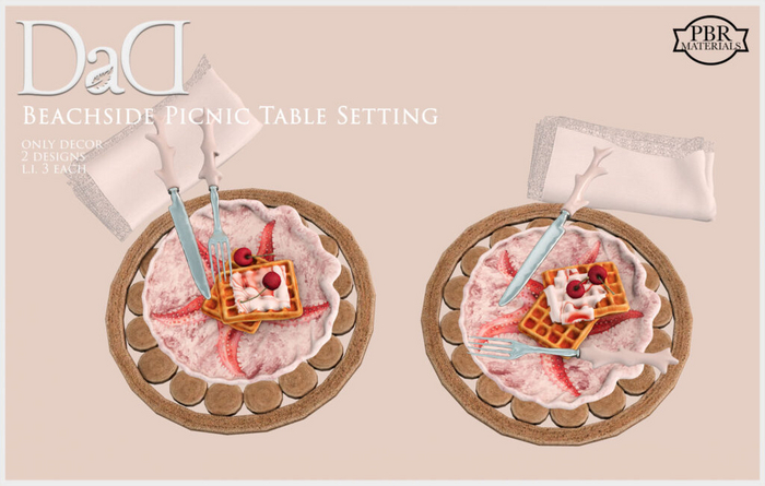 DaD - Beachside Picnic Table Settings - PBR  