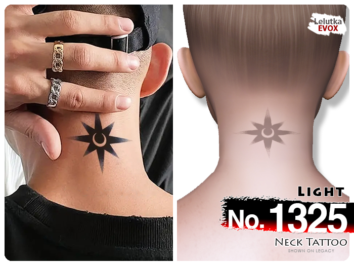 (Neck Tattoo) No.1325 Light