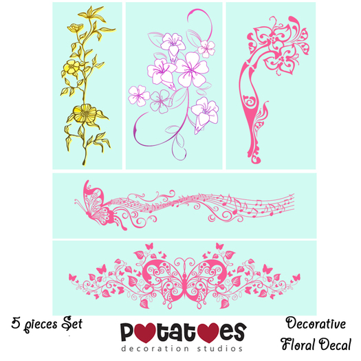 Potatoes Decoration - Floral Decals