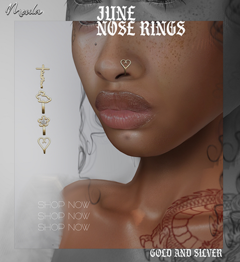 Moula. June Nose Rings *Gold*