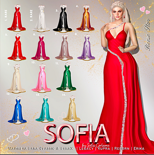 2. SOFIA. Reese Star Gown White / 2 RARE