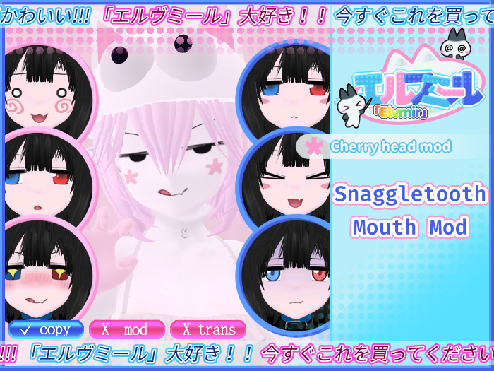 [MAGE10] Cherry Head Snaggletooth Mouth Mod