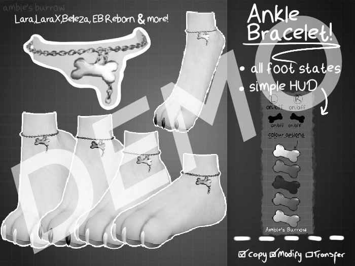 DEMO // ANKLE BRACELET // for feety peets! [F]