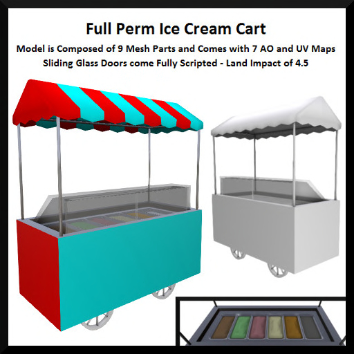 Full Perm Ice Cream Cart