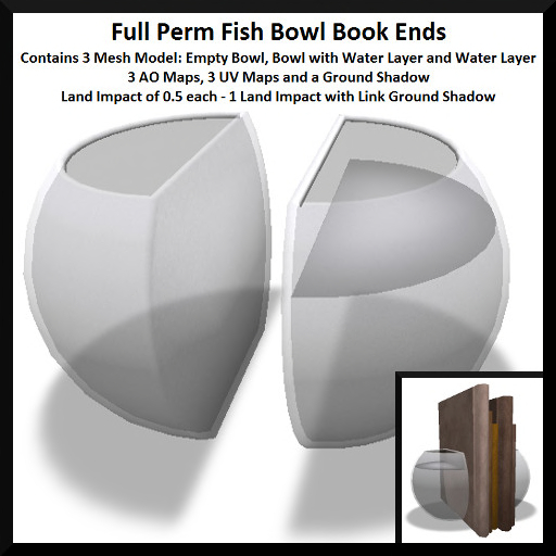 Full Perm Fish Bowl Book Ends