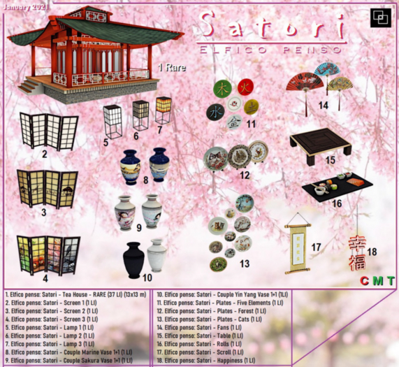 1. Elfico penso: Satori - Tea House - BOX RARE