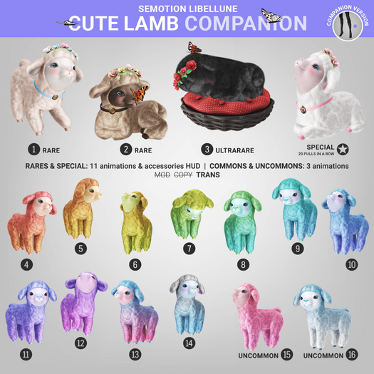 SEmotion Libellune Cute Lamb Companion COMMON 13