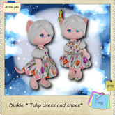 Dinkie * tulip dress and shoes Gray
