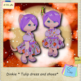 Dinkie * tulip dress and shoes purple
