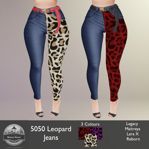 Mostyn St 5050 Leopard Jeans
