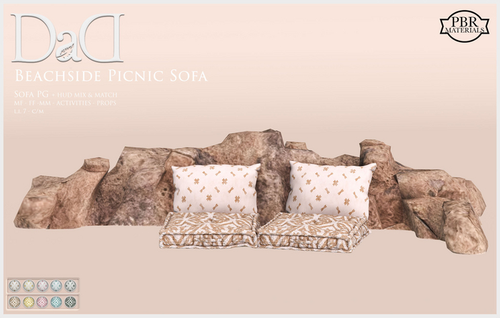 DaD - Beachside Picnic Sofa - PG PBR  