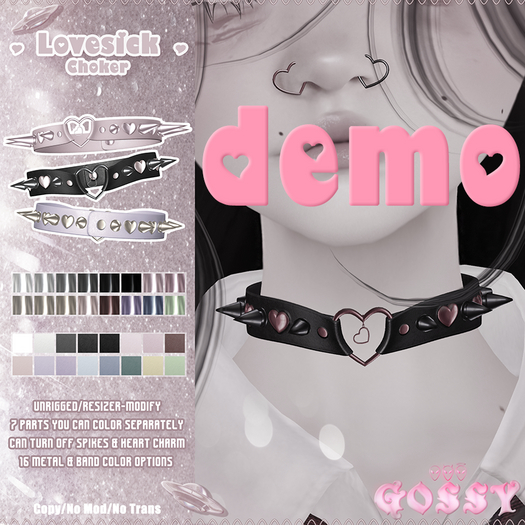 GOSSY~ Lovesick Choker *DEMO*