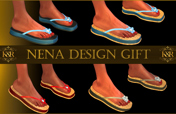 Wear K&R Gift FlipFlop for Erika,Larax,petite,Legacy, peky,bompshel,Maitreya,petite,Genx classic,curvy,Kupra,weifus