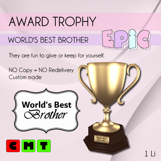 [EPIC Award] World's Best Brother (Packed)
