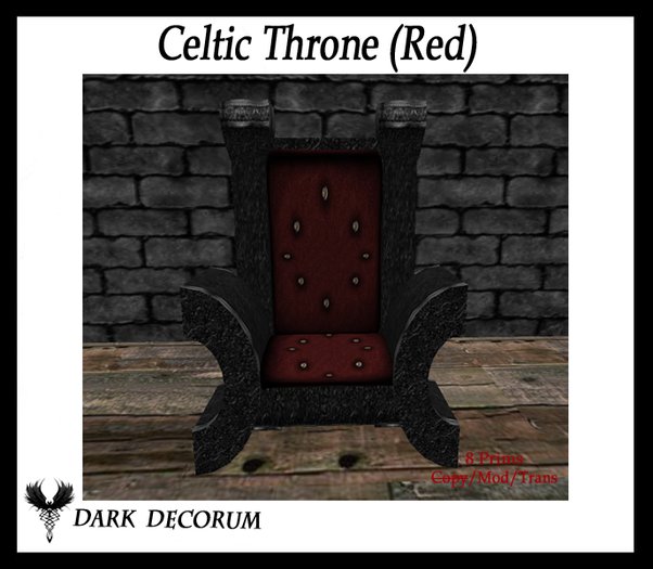 Celtic Throne ( Black and Red ) 