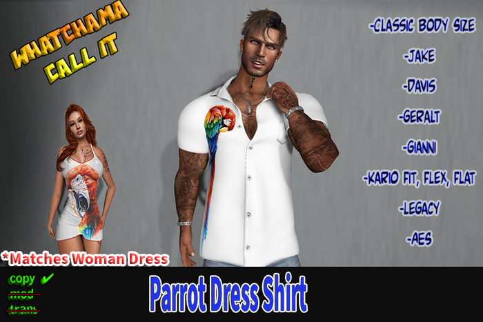 Parrot Dress Shirt unpacker hud
