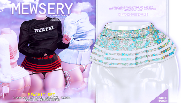 #Mewsery Mewchii Skirt{Teddy}