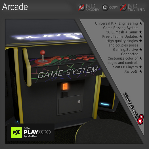 Arcade Game Theme - REQUIRES PURCHASE OF COMPATIBLE GAME LICENSE
