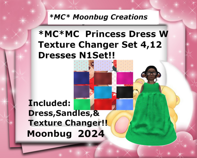 *MC* Princess Dress W Texture Changer Set 4