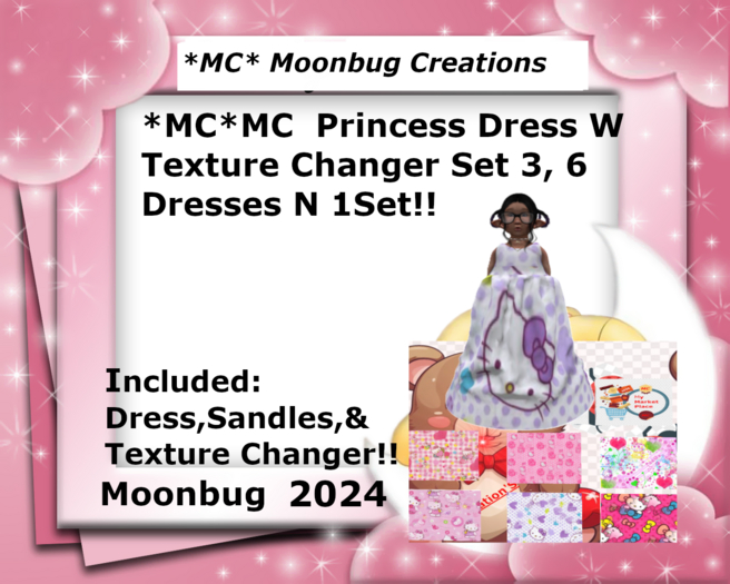 *MC* Princess Dress W Texture Changer Set 3