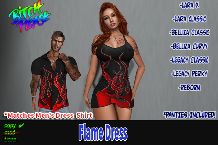 Flame Dress unpack hud