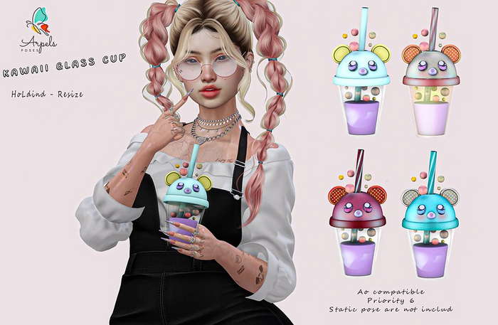 ARPELS KAWAII GLASS CUP HOLD