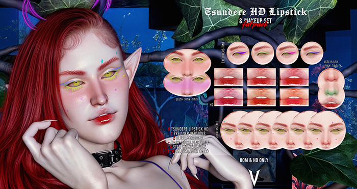 VIENA. Tsundere HD Lipstick & Makeup Fatpack {Add me}