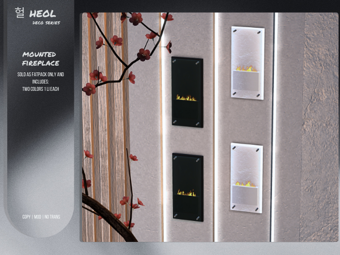 .HEOL Mounted Fireplace Fatpack