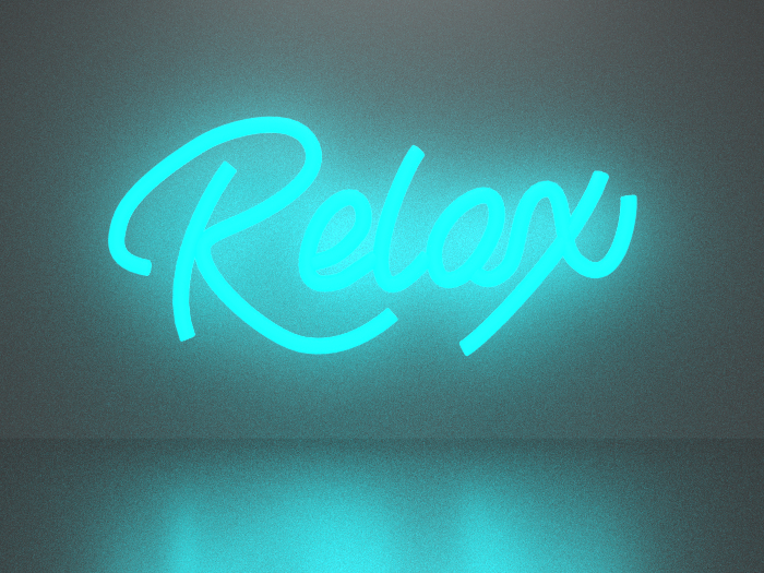Relax neon sign Full Permission