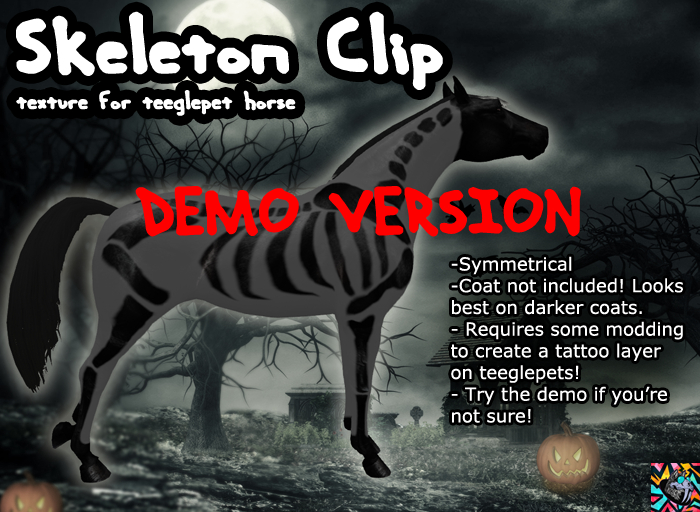 [Flinders] Skeleton Clip for Teegle Horses DEMO