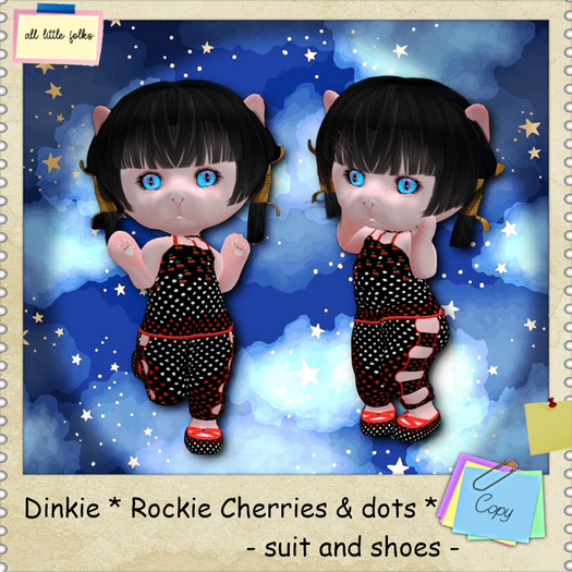 Dinkie * rockie cherries dots