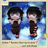 Dinkie * rockie cherries dots