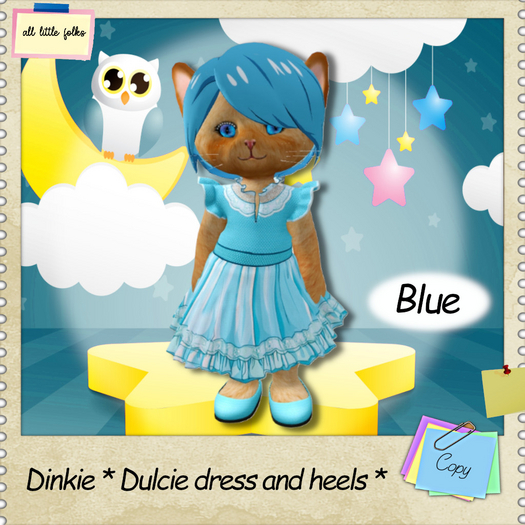 Dinkie * Dulcie dress and heels * Blue