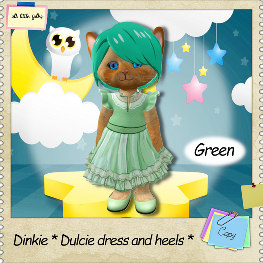 Dinkie * Dulcie dress and heels * Green