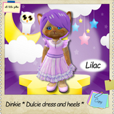 Dinkie * Dulcie dress and heels * Lilac