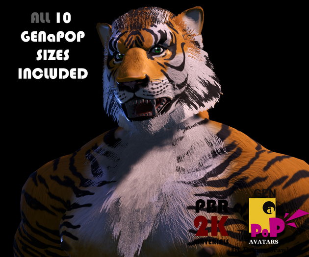 [GENaPOP] Tiger All 10 GENaPOP Body sizes Included