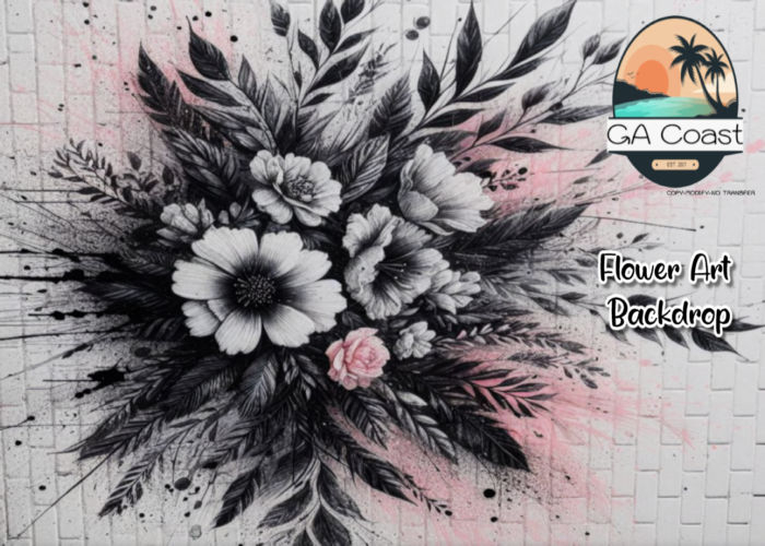 GA COAST - Flower Art Backdrop  - UNPACK HUD