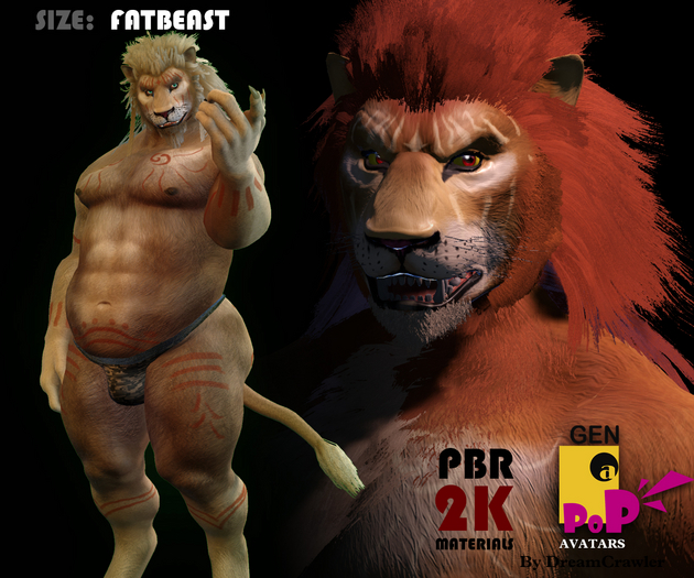 [GENaPOP] Lion (FatBeast size)