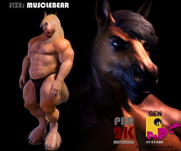 [GENaPOP] Horse (Musclebear size)
